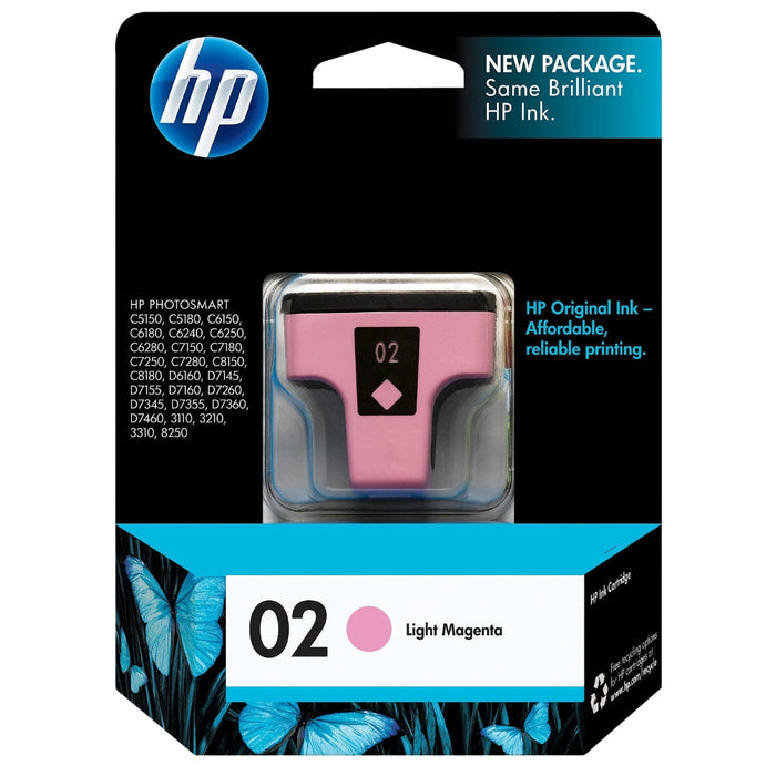 Genuine HP 02XL (C8776WN) Light Magenta Ink Cartridge