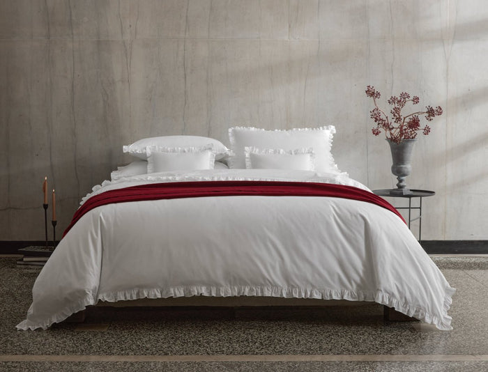 Georgia Ruffled Bedding by Matouk at Fig Linens and Home - Lifestyle view 1