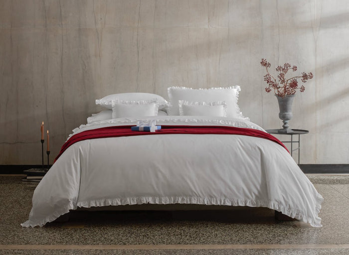 Georgia Ruffled Bedding by Matouk at Fig Linens and Home - Lifestyle view 2