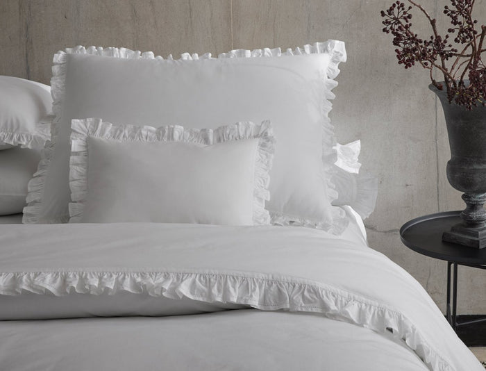 Georgia Ruffled Bedding by Matouk at Fig Linens and Home - Lifestyle Detail 3