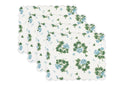 Matouk x Tillett Geranium Blue Scalloped Placemats | 100% Linen Table Linens at Fig Linens and Home