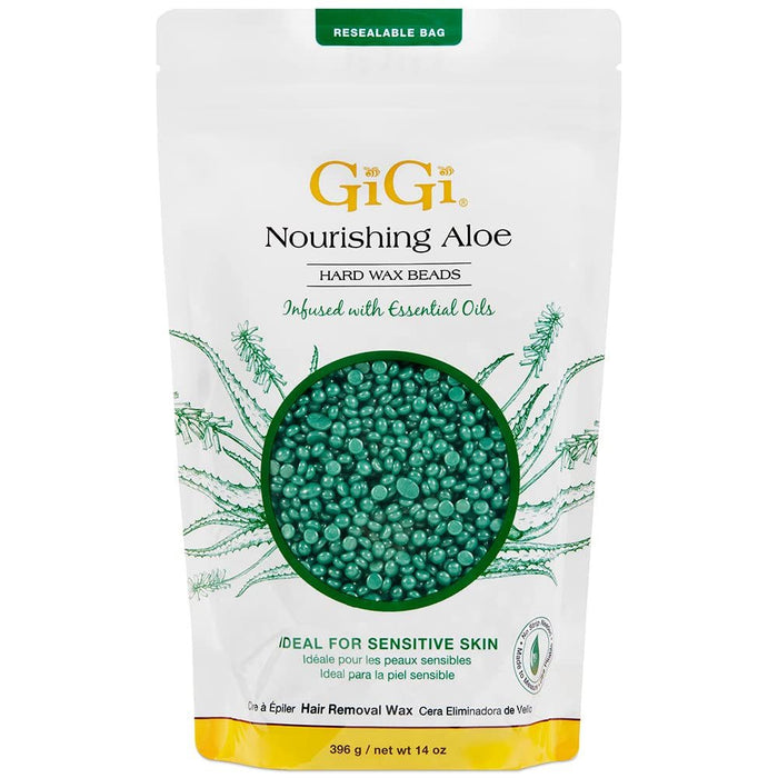 GiGi Nourishing Aloe Hard Wax Beads (14 oz) - Angelina Nail Supply NYC