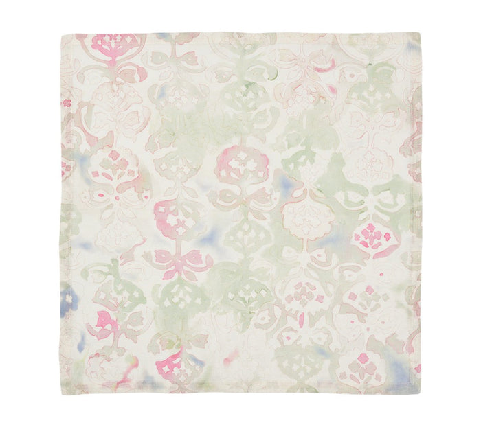 Giverny Napkin in Mint & Multi | Kim Seybert Set of 4 Cloth Napkins at Fig Linens and Home 5