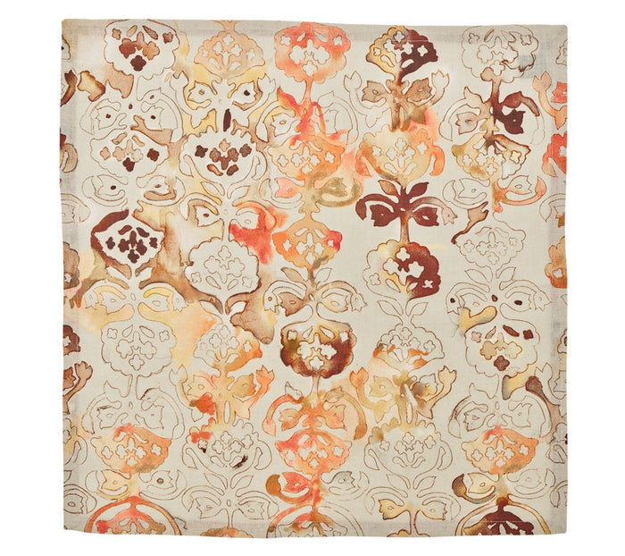 Giverny Napkin in Natural & Brown, Set of 4 Kim Seybert Natural/Brown 21"L x 21"W x 0.1"H - Set of 4 Napkins at FIG LINENS AND HOME 5