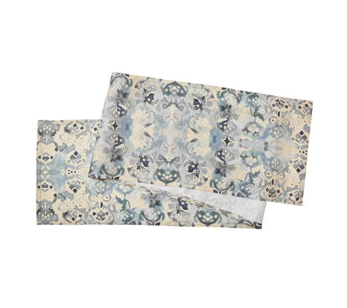Giverny Blue/Gray Table Runner | Kim Seybert at Fig Linens and Home
