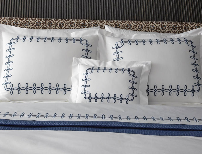Gordian Knot Percale Bedding by Matouk at Fig Linens and Home - Pillow Shams View
