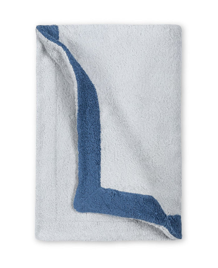 Helios Light Blue and Sea Beach Towel - Matouk Pool Towels at Fig Linens and Home 2