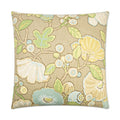 Hip Pillow in Dove - front view, floral tan and green design by D.V. KAP Home