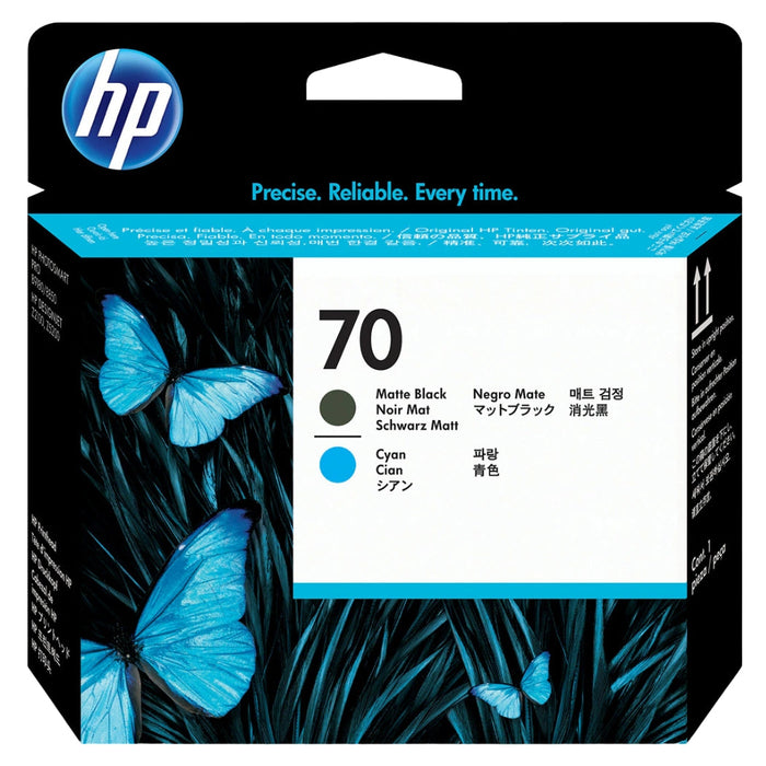 HP 70 (C9404A) Matte Black and Cyan Printhead