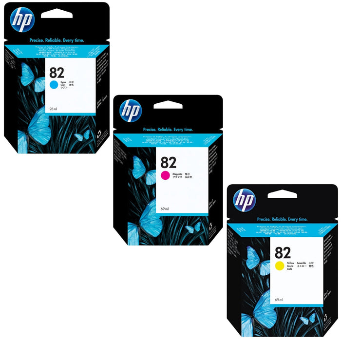 HP 82 69-ml Magenta, Cyan, Yellow Ink Cartridge, 3 Pack