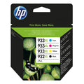 HP 932XL Black & 933XL Color Ink Cartridge- 4 Pack