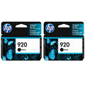 HP Genuine 920 (CD971AN) Black Ink Cartridges- Twin Pack