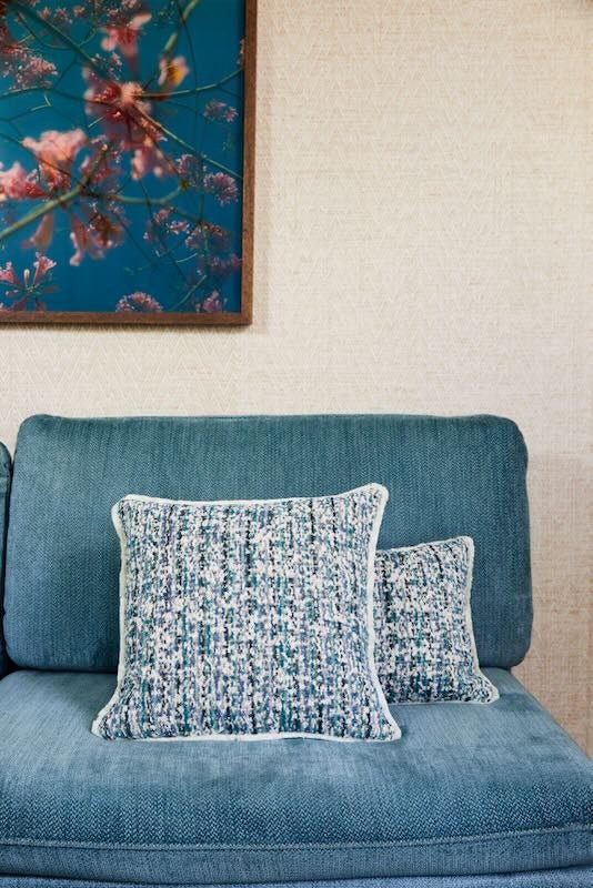 Illusion Paon Decorative Pillow by Yves Delorme Decorative Pillow 13 x 22 Paon at FIG LINENS AND HOME 1