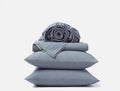 Indigo Chambray Organic Crinkled Percale Sheet Sets by Coyuchi at Fig Linens and Home