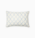 Isabella Decorative Pillow by Sferra x Scalamandre in Ivory/Sea at Fig Linens and Home - 1