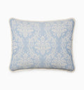 Isabella Jacquard Sham by Sferra x Scalamandre in Ivory/Sea at Fig Linens and Home - 3