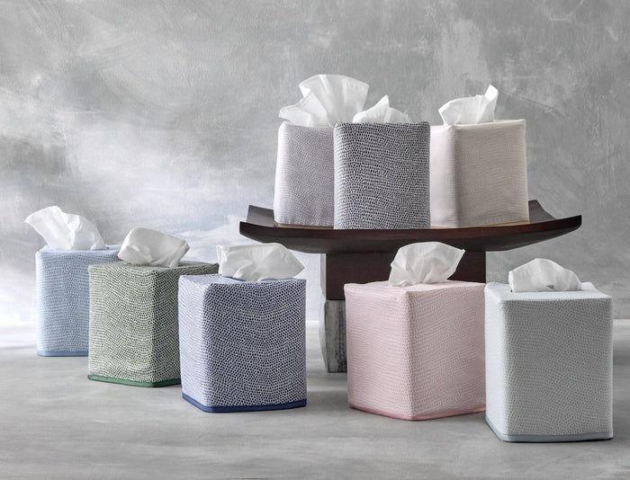 Jasper Tissue Box Covers by Matouk at Fig Linens and Home - Lifestyle Image 1