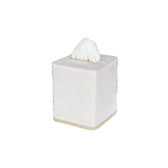Jasper Tissue Box Cover in Dune by Matouk | Bathroom accessories at Fig Linens and Home
