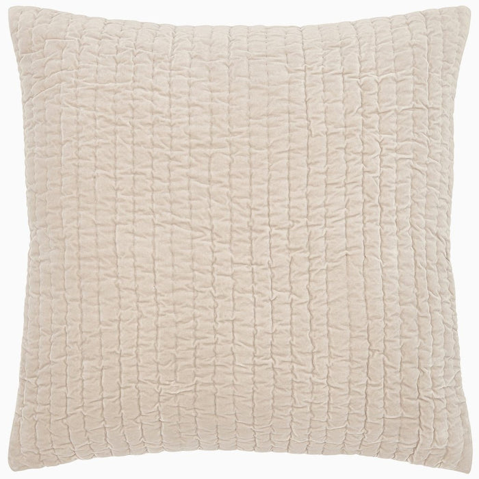 Velvet Sand Quilt by John Robshaw Euro Sham 26” x 26” Sand at FIG LINENS AND HOME 6