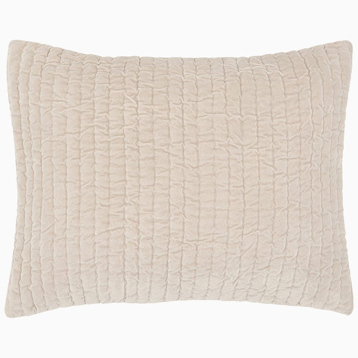 Velvet Sand Quilt by John Robshaw King Sham 20” x 36” Sand at FIG LINENS AND HOME 5
