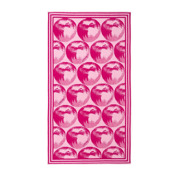 K Apple Pink Jacquard Beach Towel by Kenzo Paris - view 1
