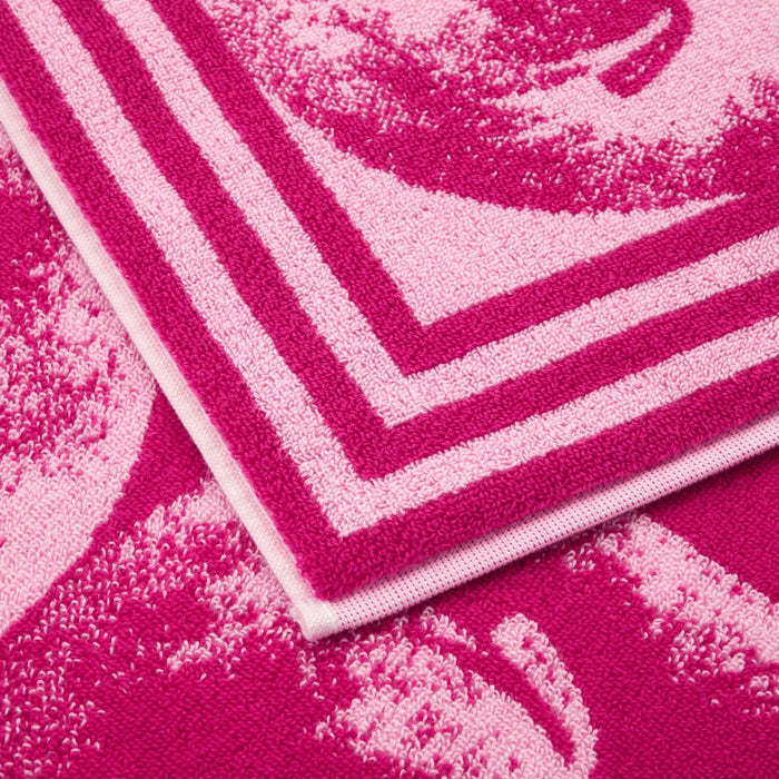 K Apple Pink Jacquard Beach Towel by Kenzo Paris Jacquard Beach Towel 35" x 63" Pink at FIG LINENS AND HOME 4