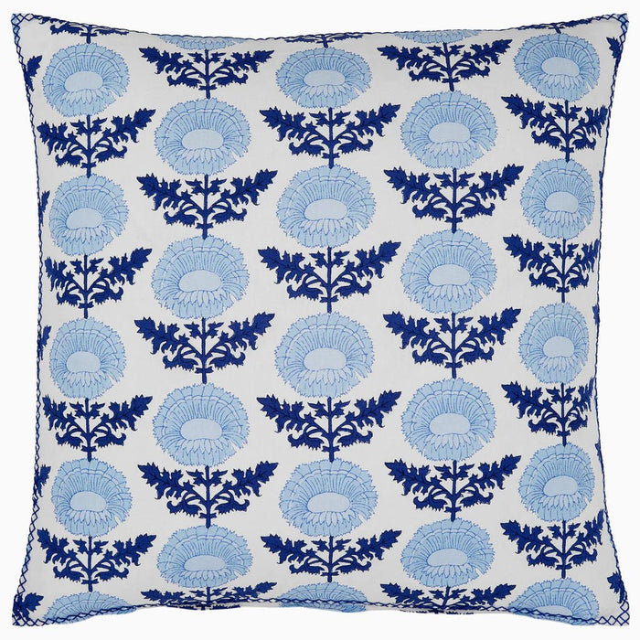 Kaavia Indigo Decorative Pillow by John Robshaw at Fig Linens and Home