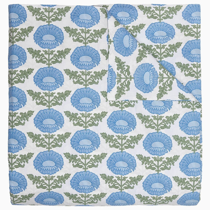 Kaavia Light Indigo Organic Duvet by John Robshaw at Fig Linens and Home - 2