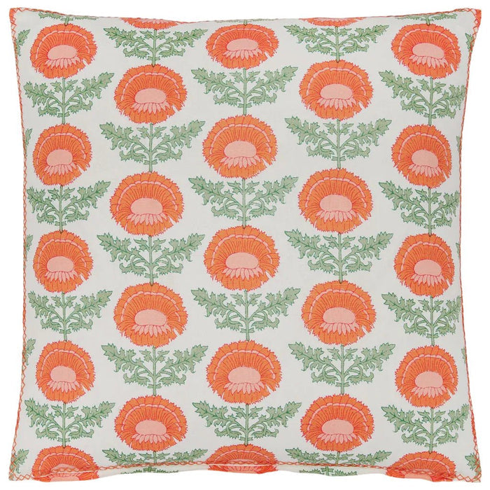 Kaavia Tangerine Decorative Pillow by John Robshaw at Fig Linens and Home