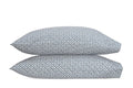 Pillowcases - Matouk Schumacher Laksha Indigo Blue Cases Pair at Fig Linens and Home