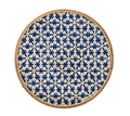 Kim Seybert Lanai Placemats in Natural & Blue | Set of 4 at Fig Linens and Home - View 1