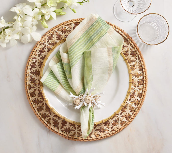 Kim Seybert Lanai Placemats in Natural & Brown | Set of 4 at Fig Linens and Home - View 4