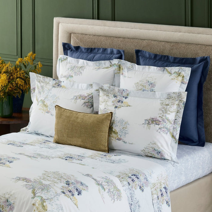 Yves Delorme Lande Pillow Shams - Lifestyle View of Cotton Bedding at Fig Linens and Home