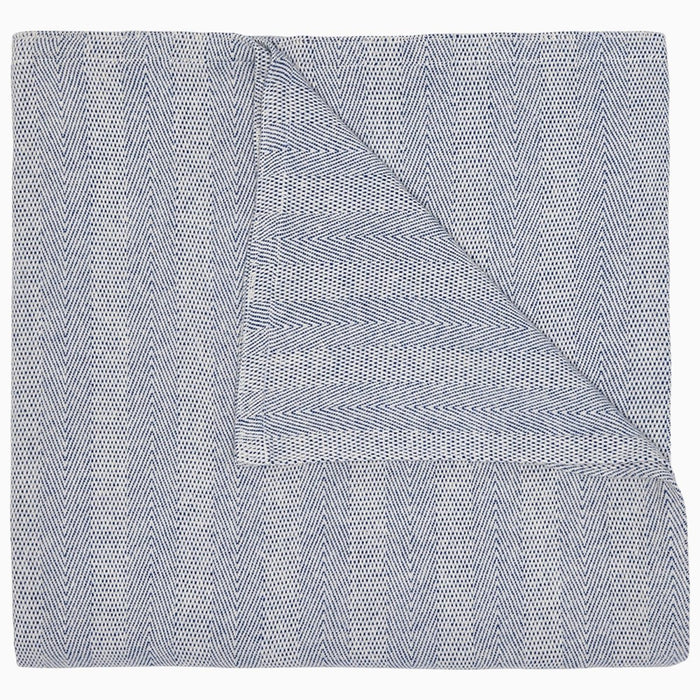 Lavanya Indigo Blanket by John Robshaw at Fig Linens and Home - 2