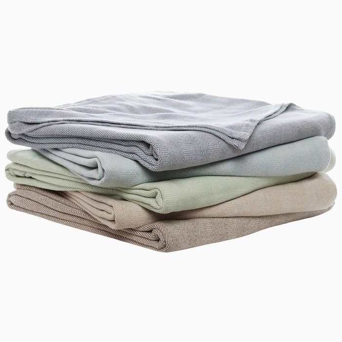 Lavanya Indigo Blanket by John Robshaw at Fig Linens and Home - 3