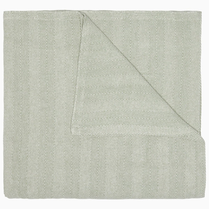 Lavanya Sage Blanket by John Robshaw at Fig Linens and Home - 1