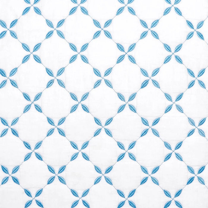 Johh Robshaw Textiles - Layla Azure Blue Quilt Swatch - Fig Linens and Home
