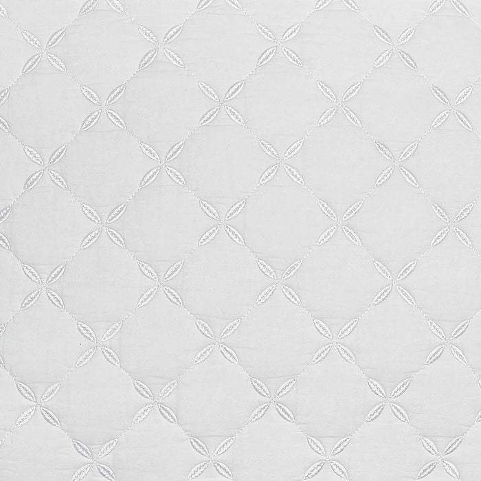 John Robshaw Textiles Swatch - Layla White Quilted at Fig Linens and Home