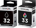 Lexmark 18C0532 #32/#33 Black & Color Twin Pack ink Cartridges