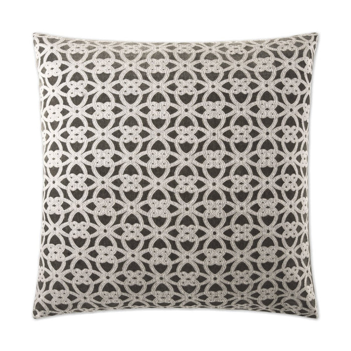 Liam Pillow in Taupe - front view, traditional grey design by D.V. KAP Home
