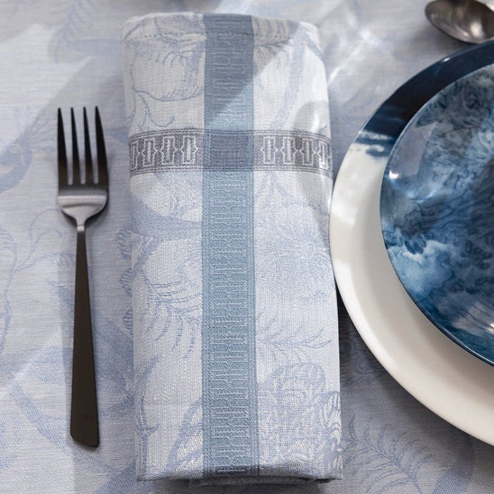 L'Orangerie Blue Napkins by Le Jacquard Français Napkin 22" X 22" - Set of 4 BLUE at FIG LINENS AND HOME 1