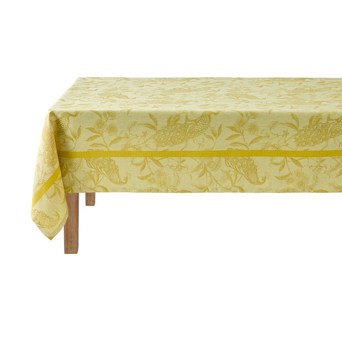 L'Orangerie Yellow Tablecloth by Le Jacquard Français at Fig Linens and Home - View 1