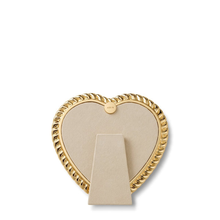 Loretta Heart Frame by AERIN at Fig Linens and Home - Sueded Back View