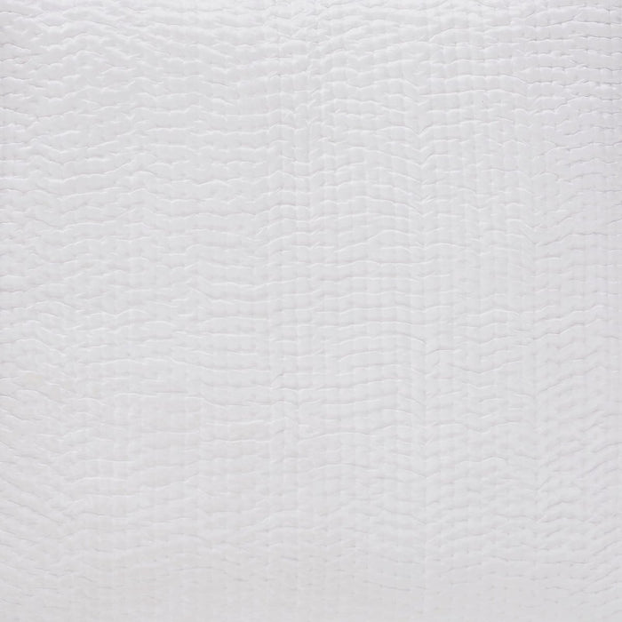 Lucy Pick Stitch Silk Coverlet Sham by Orchids Lux Home at Fig Linens and Home - Pearl 2