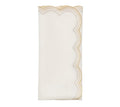 Lune Napkin in White, Gold & Silver, Set of 4 Kim Seybert