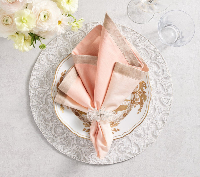 Lune Placemat in White, Set of 2 by Kim Seybert at Fig Linens and Home - View 4