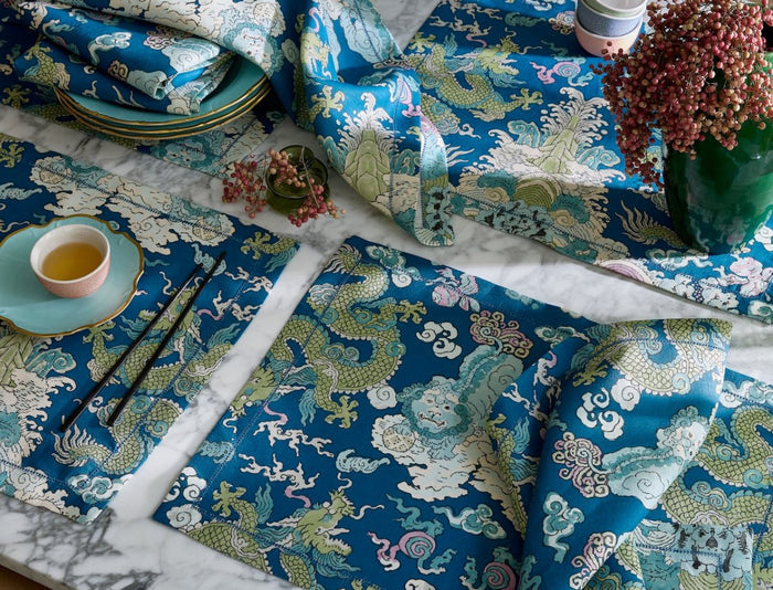Magic Mountain Aquarius Table Linens showing Placemat - Matouk Schumacher at Fig Linens and Home
