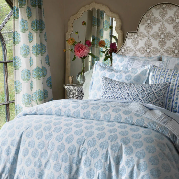 John Robshaw Mali Light Indigo Organic Duvet Covers and Shams at Fig Linens and Home 3
