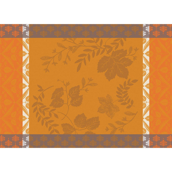Manor Lane Enduit Orange Coated Placemat by Le Jacquard Français