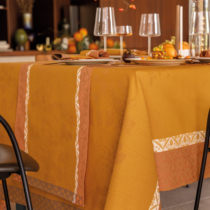 Manor Lane Orange Runner by Le Jacquard Français 20" x 59" Orange at FIG LINENS AND HOME 2